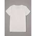 thumbnail image 2 of Vibrant Butterfly Graphic Print Crew Neck Short Sleeve T-Shirt - Soft Mid - Semi-Sheer, Regular Length, Machine Washable, Perfect for Summer and Spring - Womens Casual Wear, 2 of 4
