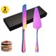 thumbnail image 1 of Moqsnm - Juego de cortadores de tartas para bodas, elegante cuchillo y servidor con bordes redondeados de acero inoxidable grueso, espátula para tartas, regalo de cumpleaños, aniversario y Navidad, 1 of 7