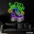 thumbnail image 3 of Craftnamesign Let's Roll Neon Signs, Roller Skating Club Decor, LED Signs, 3 of 4