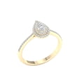 thumbnail image 2 of Imperial 3/8 Ct TDW Pear Diamond Double Halo Engagement Ring in 10K Yellow Gold (H-I, I2), 2 of 4