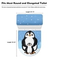 thumbnail image 5 of HELLHERO Stylish Gifts for Bathroom, Soft Polyester Fabric Toilet Lid Covers, Stretch, Elastic Edge, 2-Piece (Penguin), 5 of 5