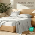 thumbnail image 3 of Bare Home Linen Sheet Set - Deep Pocket - Breathable - 4-Pieces - Queen, Glacier Gray, 3 of 10