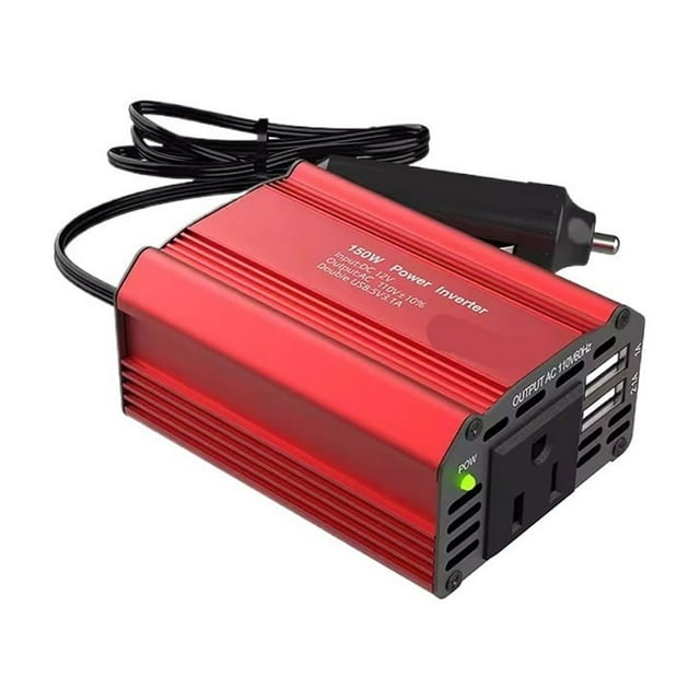 150w Car Inverter 12v to 110v Car Inverter Power Converter Booster for Home, RV ,Easy to Operate