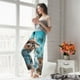 thumbnail image 5 of Fotbe Stylish Dog in Denim Outfit Pantalones de Pijama para Mujer, Pantalones de Dormir, Pantalones Pj con Cordón y Bolsillos-3X-Large, 5 of 6