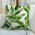 thumbnail image 3 of Throw Pillow Covers Set of 2, Watercolor Tropical Banana Palm Leaves Home Decorative Pillowcases Cushion Case Covers for Couch Bed Sofa 20x20 Inch, 3 of 5