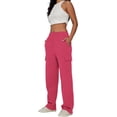 thumbnail image 2 of Womens Cargo Sweatpants Casual Baggy Fleece High Waisted Joggers Pants, 2 of 6