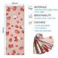 thumbnail image 2 of Strawberry Plants Fruit Cat Flower Pink Pattern Hot Yoga Mat Towel Non Slip for Hot Yoga - Quick-Drying Yoga Mat Cover with 4 Corner Pockets with Travel Bag - Hot Yoga Towel Non Slip 74"x26", 2 of 6