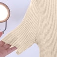 thumbnail image 5 of Timegard Women's Button down Cardigan Short Sleeve V Neck Ruffle Cute Comfy Crop Knit Sweater for Fall Casual,Beige,Free Size, 5 of 5