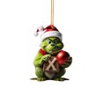 thumbnail image 2 of Supbessel Grinch Christmas Decorations Christmas Decorations - Initial Green Surname Pendant Decoration Hanging Decoration Suitable For Christmas Tree Car Backpack, 2 of 4