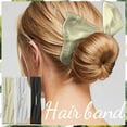 thumbnail image 1 of Fiudx Diadema Ligera de Flores de Donut con Estampado Coreano de Pelo Francés, 3 Unidades, 1 of 2