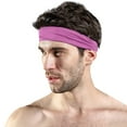 thumbnail image 2 of WCJM Running Headband Non Slip Workout Sweatbands Adjustable Sports Headbands Sweat Wicking Workout Headbands Polyester Lady Headscarf White Headscarf for Women Scarf Hairstyles, 2 of 4