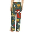 thumbnail image 3 of Junzan Cute Animal Forest Women'S Pajama Pants Drawstring Comfy Sleep Bottoms With Pockets, 3 of 9