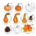 thumbnail image 2 of Tarmeek Thanksgiving Decorations for Home, Harvest Decorations Artificial Autumn Foam Pumpkins Decorations, Fake Maple Leaves, Gourds, Pine Cones and Acorns Set Fall Decor for Home, 2 of 7