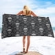 thumbnail image 3 of Toalla de playa con calaveras de microfibra para gimnasio, viajes, fitness, spa, mujeres y niñas, secado rápido, sin arena, tamaño grande, 3 of 5