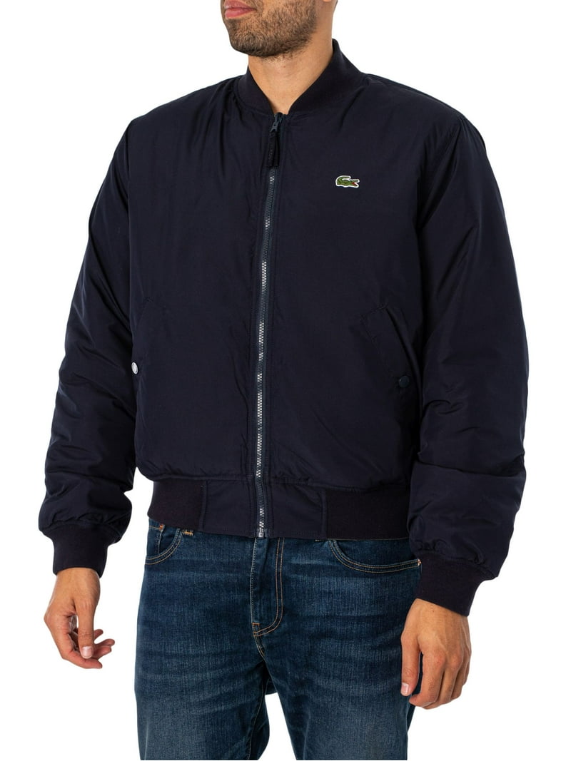 Lacoste Reversible Quilted Taffeta Bomber Jacket, Multicoloured