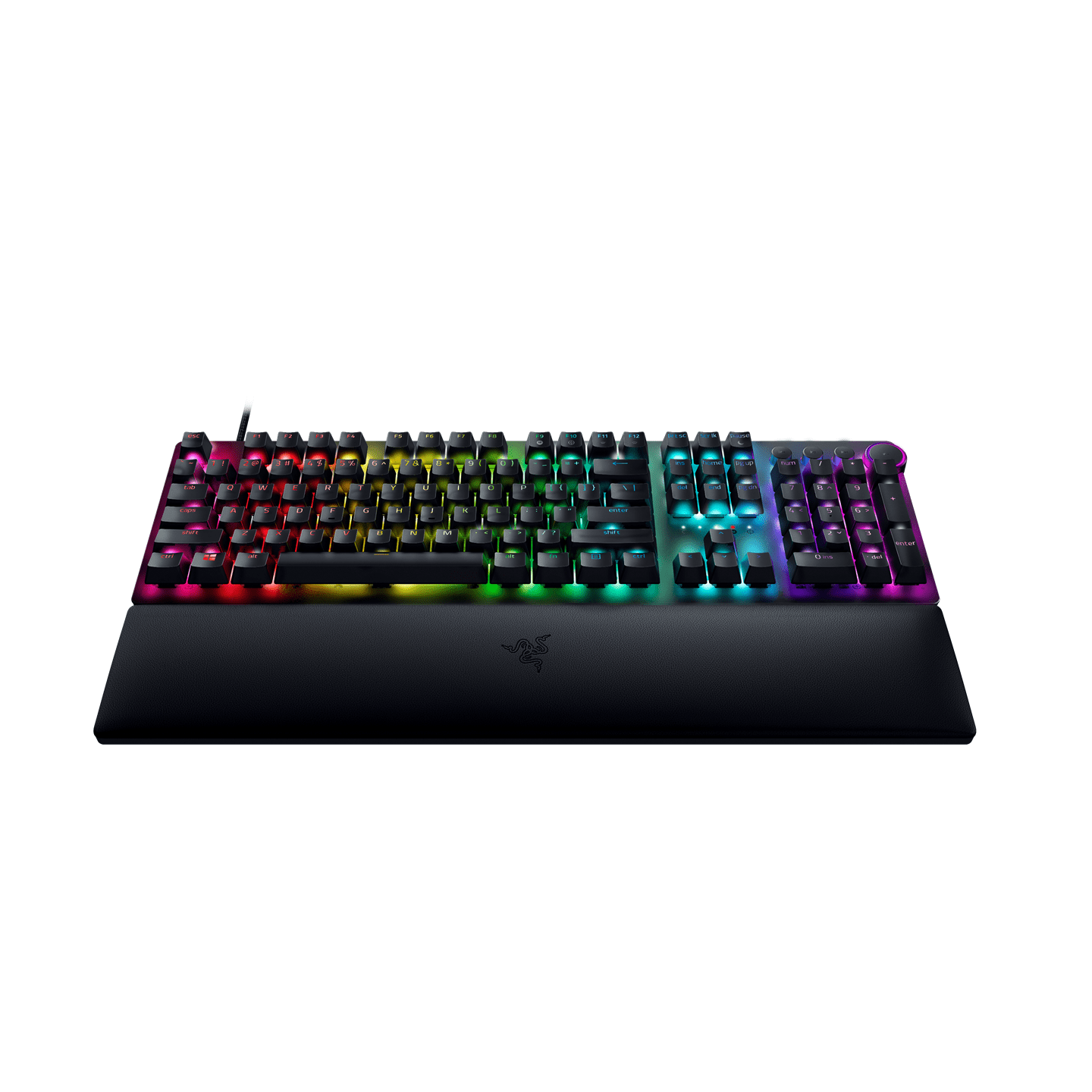 Razer Huntsman Wired Chroma Keyboard V2 for Clicky RGB, Black Gaming Optical PC, Wrist Rest, Switch