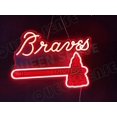 thumbnail image 2 of Queen Sense 16"x11" For Atlantas Sports League Braves Tomahawks LED Neon Sign for Wall Decor Dimmable USB Powered LED Light W116ABTHVVD-5VLED, 2 of 4