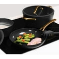 thumbnail image 3 of Thyme & Table 12-Piece Non-Stick Signature Ribbed Cookware Set, Non-Toxic Pots and Pans Set - Black & Gold, 3 of 21