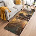 thumbnail image 2 of Elephant Runner Rugs 2x6 ft Animal Forest River Yellow Oil Painting Washable Hallway Rugs Non-Slip Floor Mats Absorbent Carpet Bedside Runners for Bedroom Kitchen Bathroom Laundry Room, 2 of 9