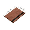 thumbnail image 2 of Uxcell RFID Blocking PU Passport Holder Cover Travel Wallet with Elastic Strap, Dark Brown, 2 of 7