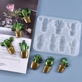 thumbnail image 3 of Milue Keyring Keychain DIY Crafts Epoxy Resin Mold Handmade 3D Cactus DIY Mold, 3 of 10