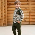 thumbnail image 4 of CAICJ98 Toddler Baby Boy Hunting Outfit Duck Half Zip Stand Collar Long Sleeve Sweatshirt Pants Set 2 Fall Camouflage Clothes (Green,12-18 Months), 4 of 5