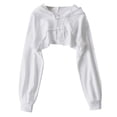 thumbnail image 6 of Gsakboxl Cardigan Sweaters for Women Cropped Long Sleeve Hooded Sweatshirt, Athletic Workout Yoga Top For Teen Girls Fashion Sportswear, 6 of 6