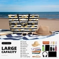 thumbnail image 5 of Wukai Gold Flamingo Print Zipper Bag,large Beach Tote Bag,Waterproof Sandproof Bag,Grocery and Picnic Tote Travel Bag, 5 of 5