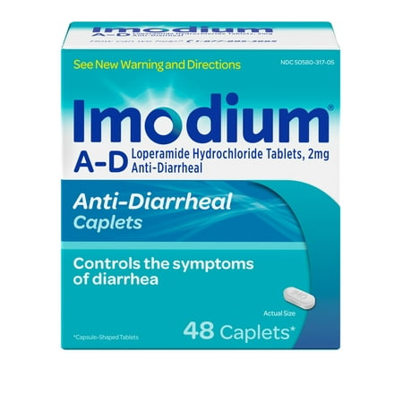 Imodium A-D Diarrhea Relief Caplets, 48 count, 2 (Best Over The Counter Anti Nausea)