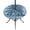 Navy, Indigo, Azure, variant on Round Outdoor Tablecloth with Umbrella Hole and Zipper, Teal Green Palm Tree Tablecloth with Elastic Waterproof, Coastal Tropical Trees Vintage Summer Patio Table Covers for 31" - 35" Pool Tables