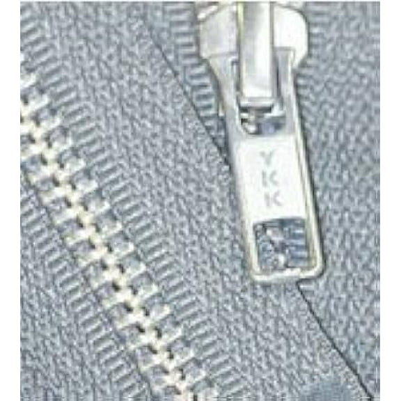 YKK® 25" Jacket Zipper, YKK #5 Aluminum Metal ~ Medium Weight ~ Separating ~ 578 Medium Grey (1 Zipper/Pack)