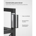 thumbnail image 3 of Estantería Metálica de 5 Niveles con Ruedas, Estantería de Malla con Marcos Laterales en X, 32 x 80 x 145.5 cm, para Entrada, Cocina, Salón, Baño, Estilo Industrial, Negro, 3 of 5