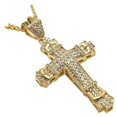 thumbnail image 1 of Hermosas Cadenas de Cruz SacredDiamon07 1Pza Oro Collar Cruz Dije 3.5x5.7cm Metal., 1 of 5