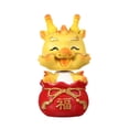 thumbnail image 2 of Dujiujun Chinese New Year Dragon Ornament Vibrant Color Fine Workmanship Good Wishes Resin New Year Fortune Mascot Gifts Home Decoration, 2 of 8
