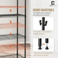 thumbnail image 4 of CAPHAUS Black Adjustable 2 to 4-Tier Stackable Wire Shelving Unit, 4 of 9