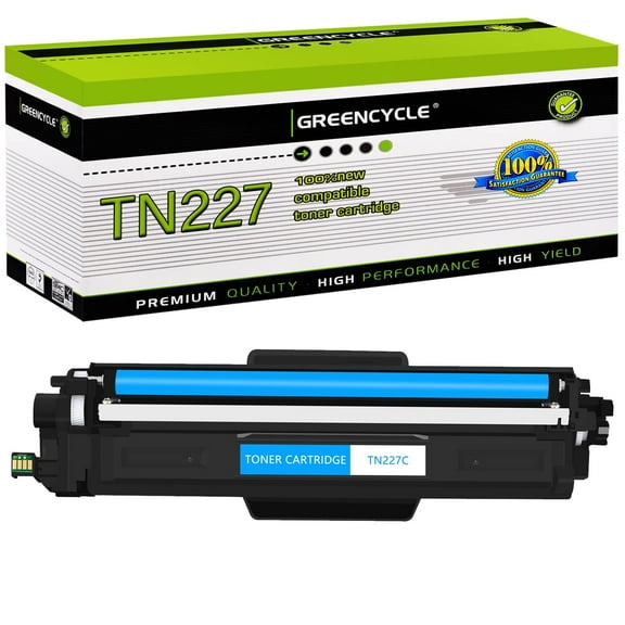 greencycle TN227 TN223 Cyan Toner Cartridge Compatible for Brother TN-227 TN-223 TN227C to use with HL-L3290CDW MFC-L3710CW DCP-L3550CDW Printer (High yield, 1-Pack)