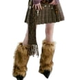 thumbnail image 4 of YUEHUA Women's Fluffy Faux Leg Warmers Fuzzy Winter Leg Coverings Boot Accessories for Christmas Halloween Cost-ume, 4 of 6