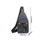 thumbnail image 3 of Bandolera de hombre - Mochila de pecho de tela Oxford luminosa, 16×15×10cm, correa ajustable, resistente al agua, gris o azul, 3 of 6