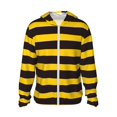 thumbnail image 1 of Fotbe Bee Stripe Chaqueta con Protección Solar UPF 50+ para Hombre y Mujer, Camisa con Capucha y Bolsillos-Small, 1 of 7