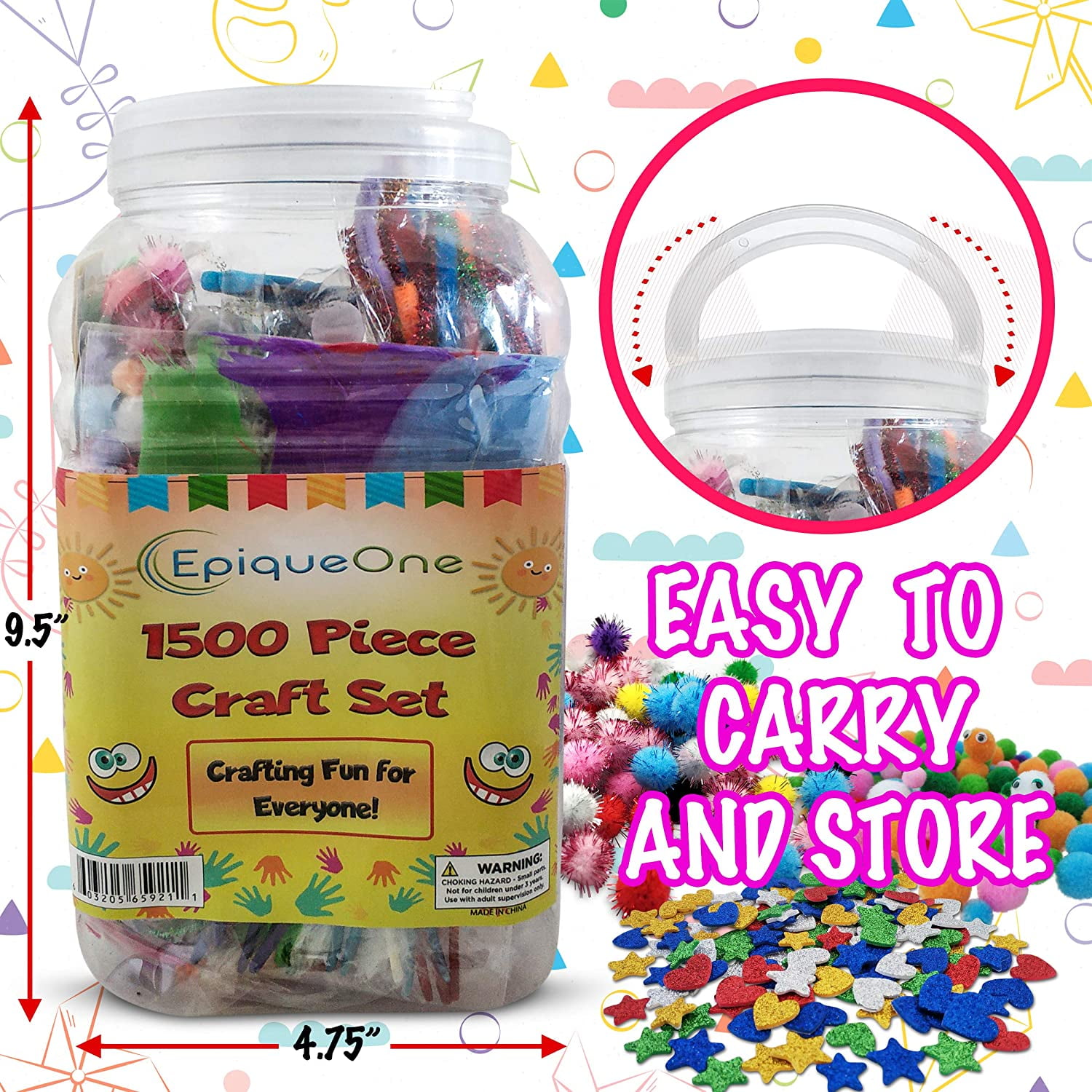 Arts And Crafts Supplies Kit For Kids- 1500 Piece Macao