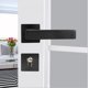 thumbnail image 5 of Haofy Manija de Puerta Ajustable Juego de Cerradura Negra Simple Juego de manija de Cilindro Accesorio de Perilla de Puerta con Cerradura con Llave Ecomeon no, 5 of 6