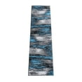 thumbnail image 2 of Masada Rugs Modern Contemporary Runner Area Rug, Blue Grey Black (2 Feet X 7 Feet), 2 of 6