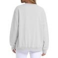 thumbnail image 5 of UDAUDU Womens Oversized Sweatshirts Long Sleeve Shirts 2026 Fall Tops | Crewneck, Lightweight Soft Stretchy Material, Loose Fitted Workout Gym Basic Tee, Fall Winter Fashion Y2k Tunic Light Gray 3XL, 5 of 8