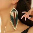 thumbnail image 7 of Vintage Inspired Beaded Tassels Earrings Handmade Glass Beads Dangle Ear Pendants Jewelry Women Accessories, 7 of 7