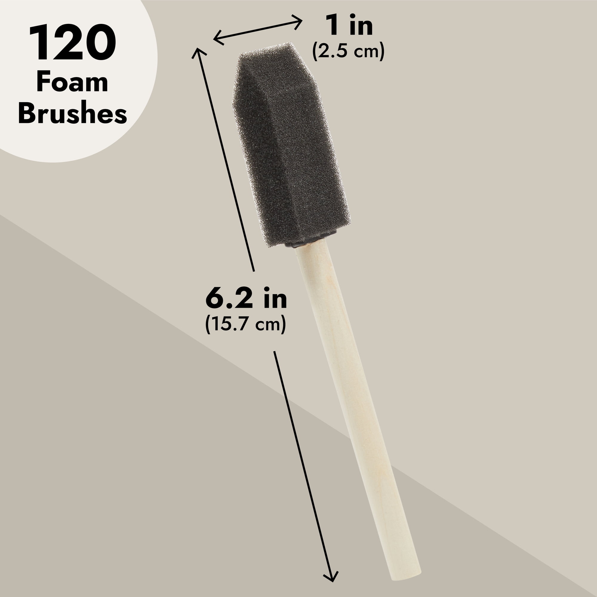 Incraftables Sponge Brushes for Painting 24pcs. Foam Brushes for Staining,  DIY Crafts, Acrylic Paints, Arts, Polyurethane Mod Podge. Best Assorted  Sponge Paint
