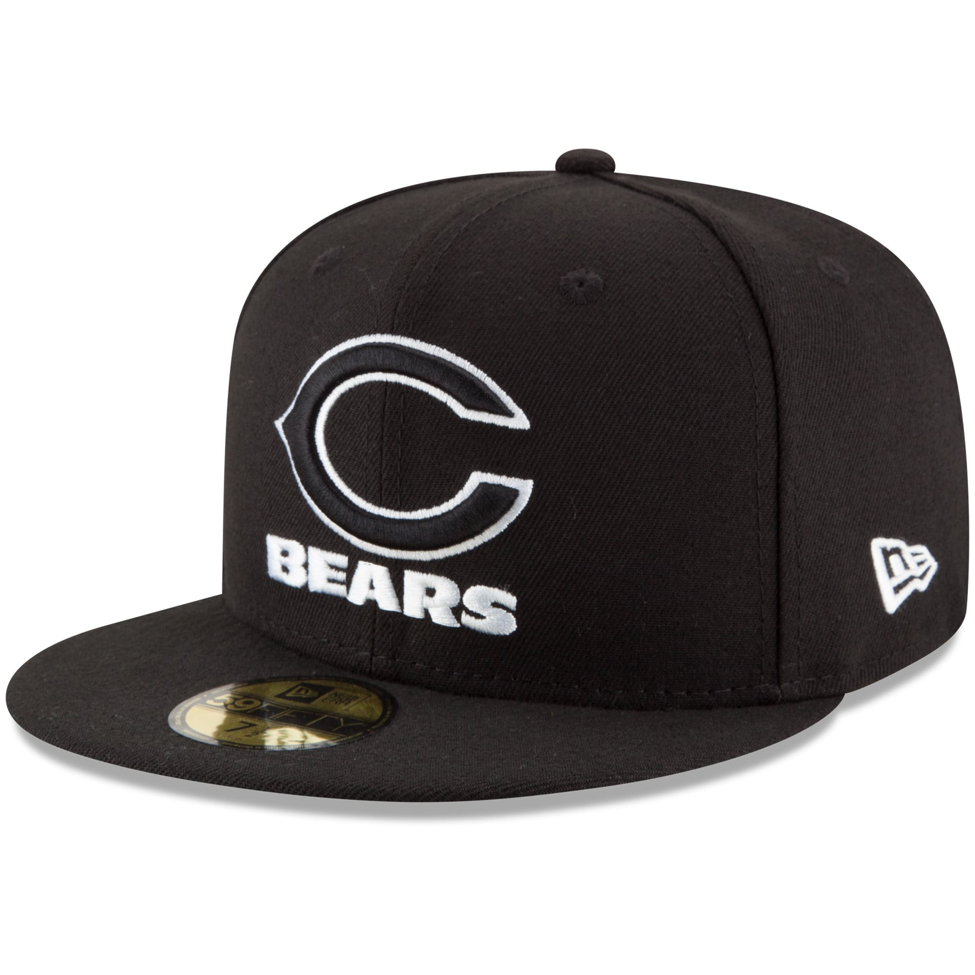 Chicago Bears New Era B-Dub 59FIFTY Fitted Hat - Black - Walmart.com