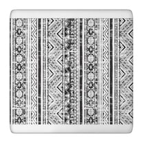 Elastic Hem Fitted Table Cover 36x36, Square Bohemian Floral Design for Kitchen Dining Room Patio and Outdoor