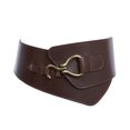 thumbnail image 1 of Women's 4" Wide High Waist Elastic Stretchy Italian leather Hook buckle Belt, 1 of 3