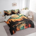 thumbnail image 3 of Homewish Natural Landscape 7 Pieces Bedding Comforter Set,Colorful Clouds Full Bedding Set,Japanese Aesthetic Fitted Sheet Flat Sheet For Teens,Microfiber Bedroom Decor Reversible, 3 of 8