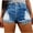 Blue, variant on Xixinqiwan No Boundaries Women's Ripped Distressed Skinny Denim Shorts Ripped Frayed Womens Hot Pants Jean Shorts